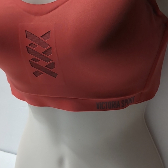 Victoria Sport Peach Pink Angel Max Sports Bra Size 34C Laser Cut Vent - Picture 2 of 5